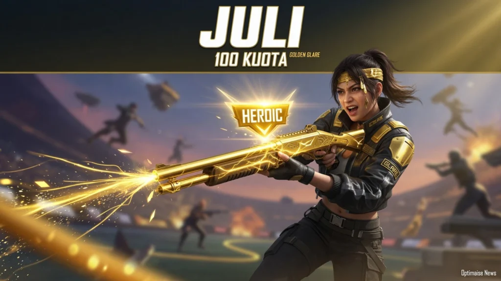 100 Kuota Skin M1887 Golden Glare, Segera Klaim Kode 18 Juli