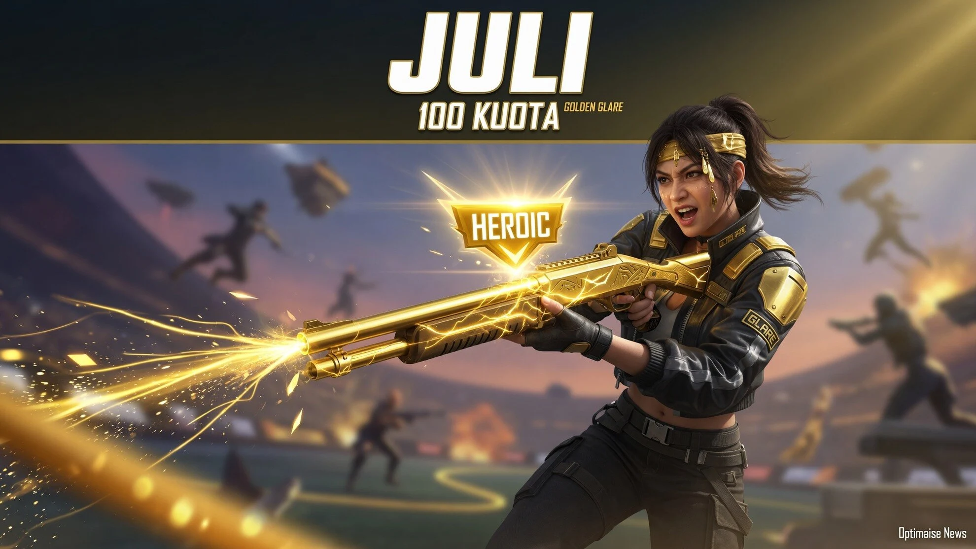 100 Kuota Skin M1887 Golden Glare, Segera Klaim Kode 18 Juli