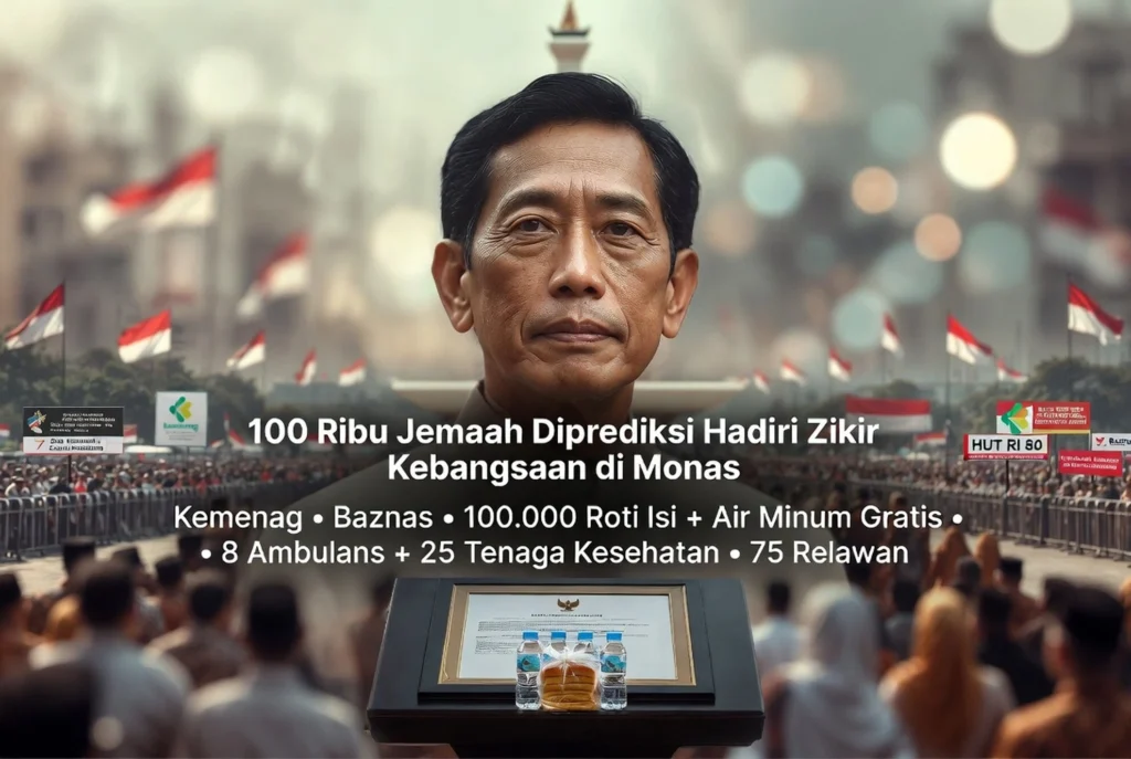 Pembagian 100 Ribu Roti Isi dan Air Minum Gratis
