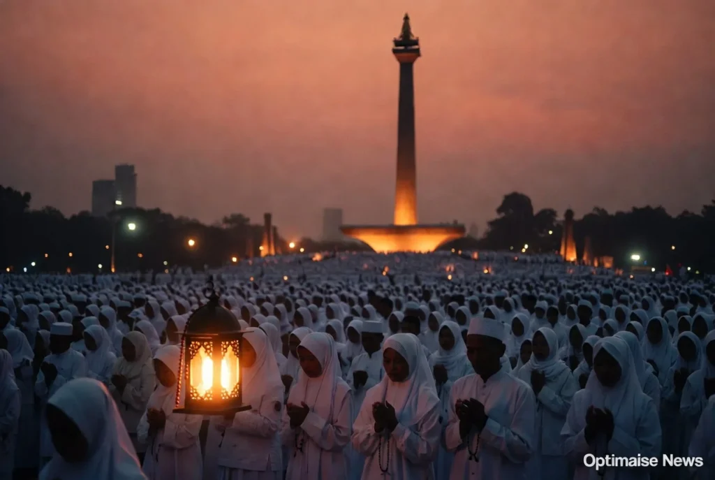 100 Ribu Jemaah Putihkan Monas di Doa Zikir HUT ke-81