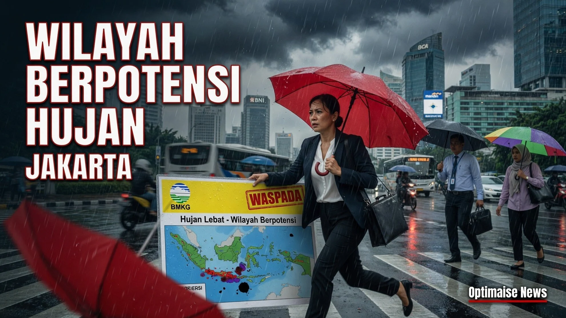 19 Wilayah Berpotensi Hujan Senin, Jakarta Waspada