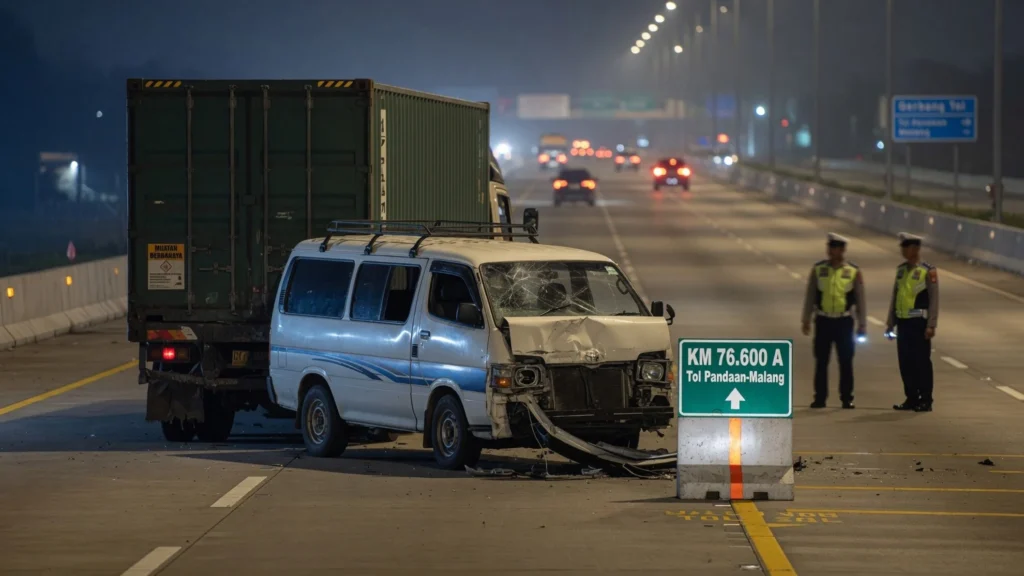Jalannya Tabrak Belakang di KM 76.600 A