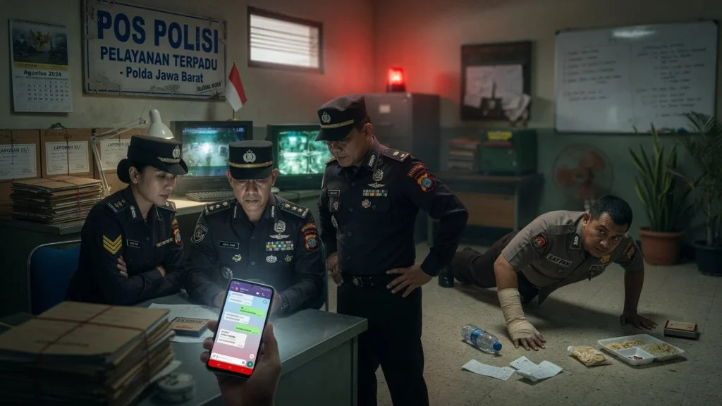 Tekanan di Pospol: Push-up saat Tangan Diobati dan Perut Kosong