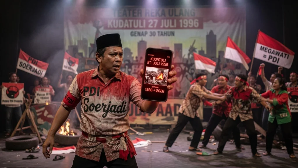 Pendukung Megawati Soekarnoputri Tampil dalam Reka Ulang