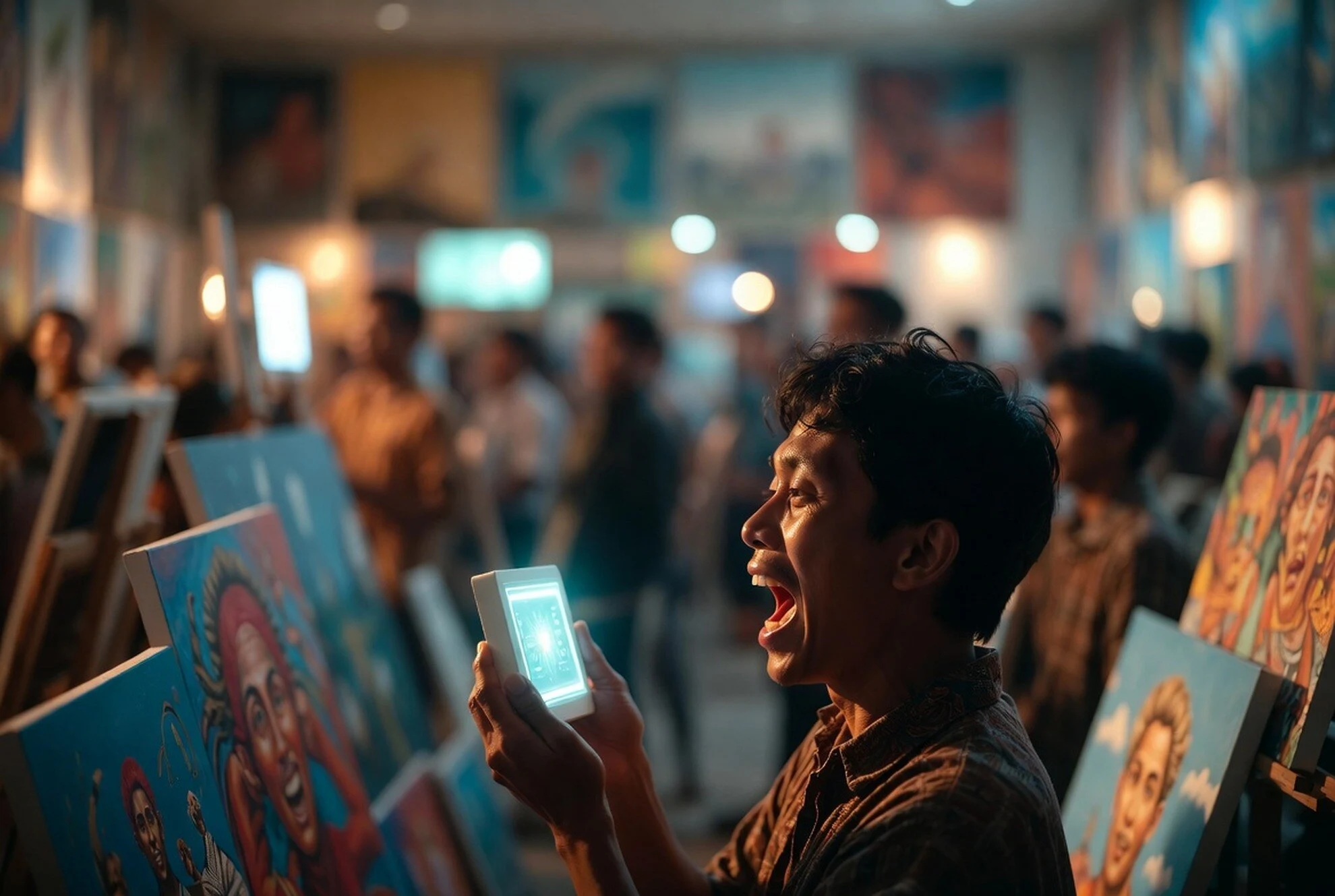 300+ Karya Seni Perupa Muda Jatim Siap Berkarya di Mini Art Malang #7