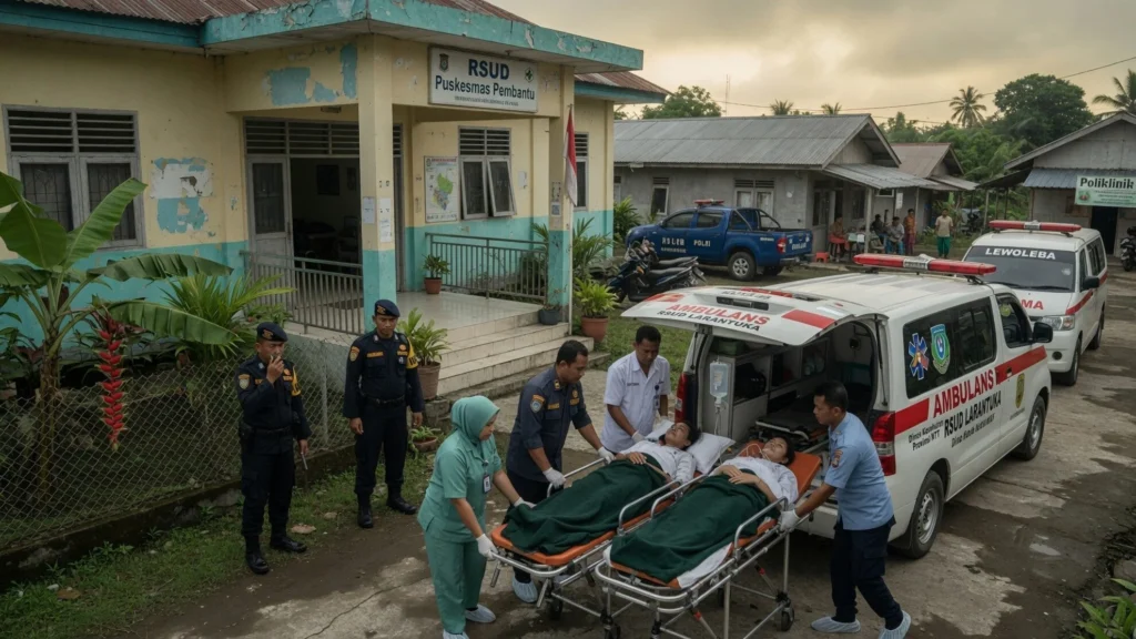 34 personel Brimob ditempatkan di pos susteran di antara dua desa
