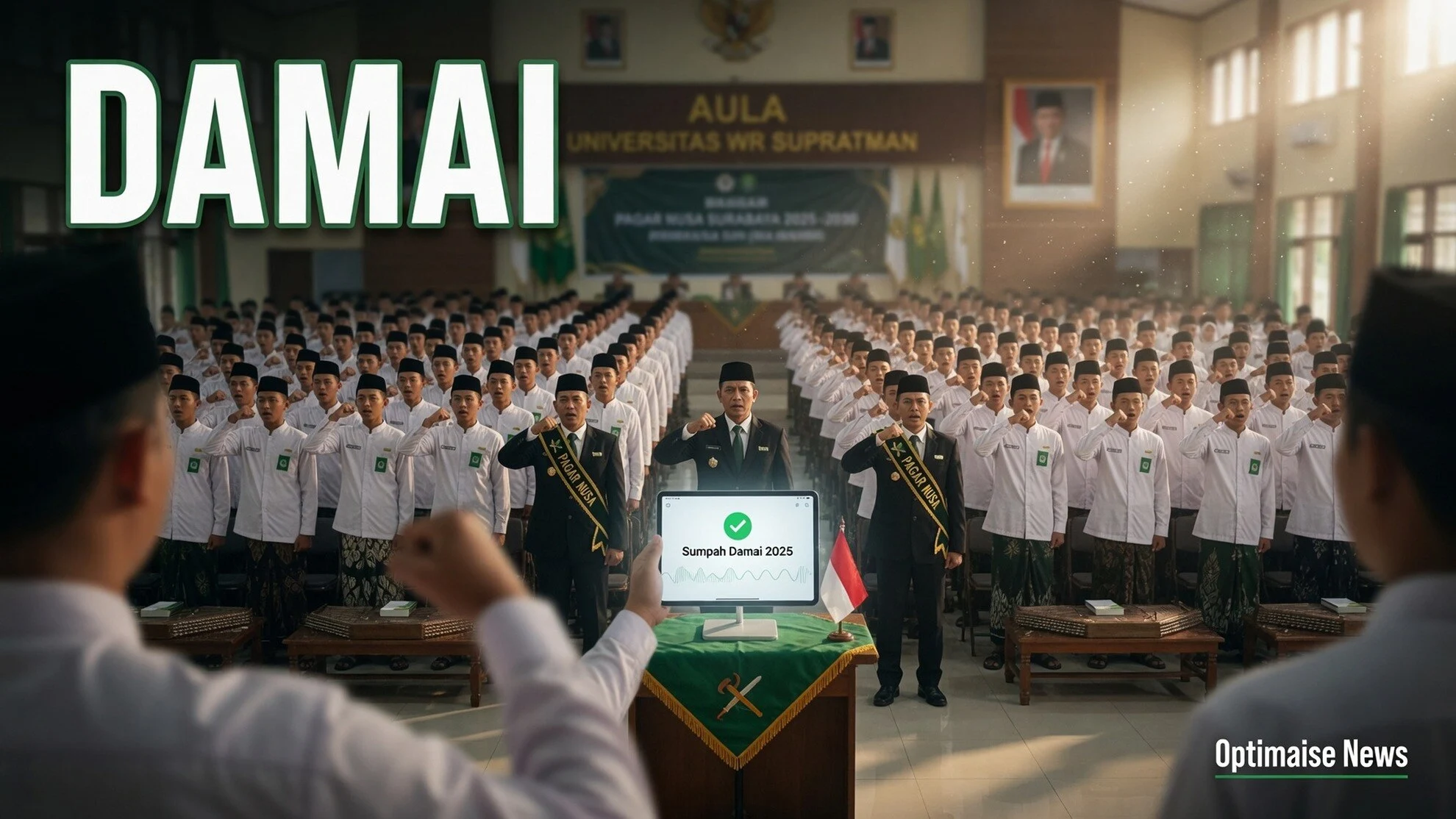 500 Santri Baiat Pagar Nusa Surabaya: PCNU Tegaskan Jaga Damai