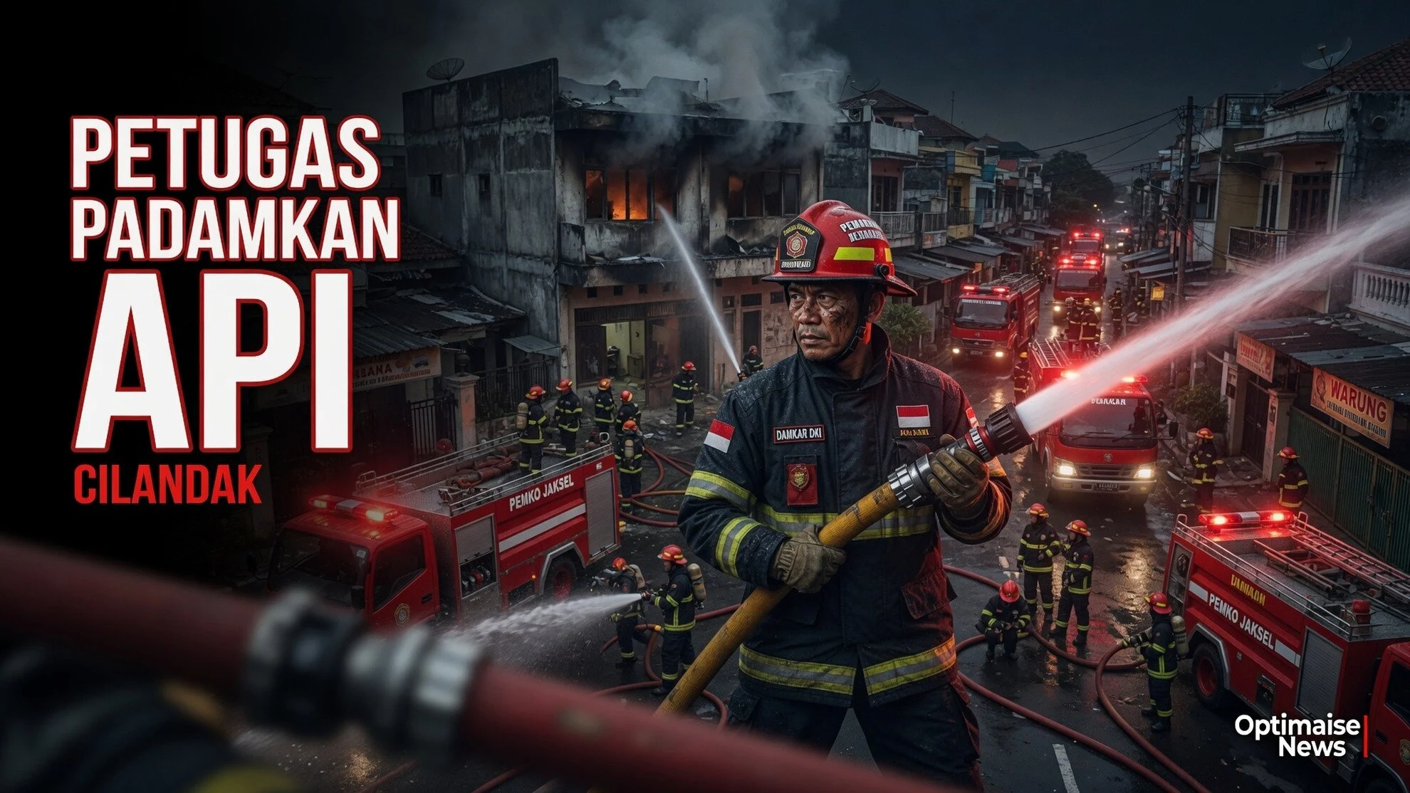 74 Petugas Padamkan Api Cilandak Timur dalam 2 Jam