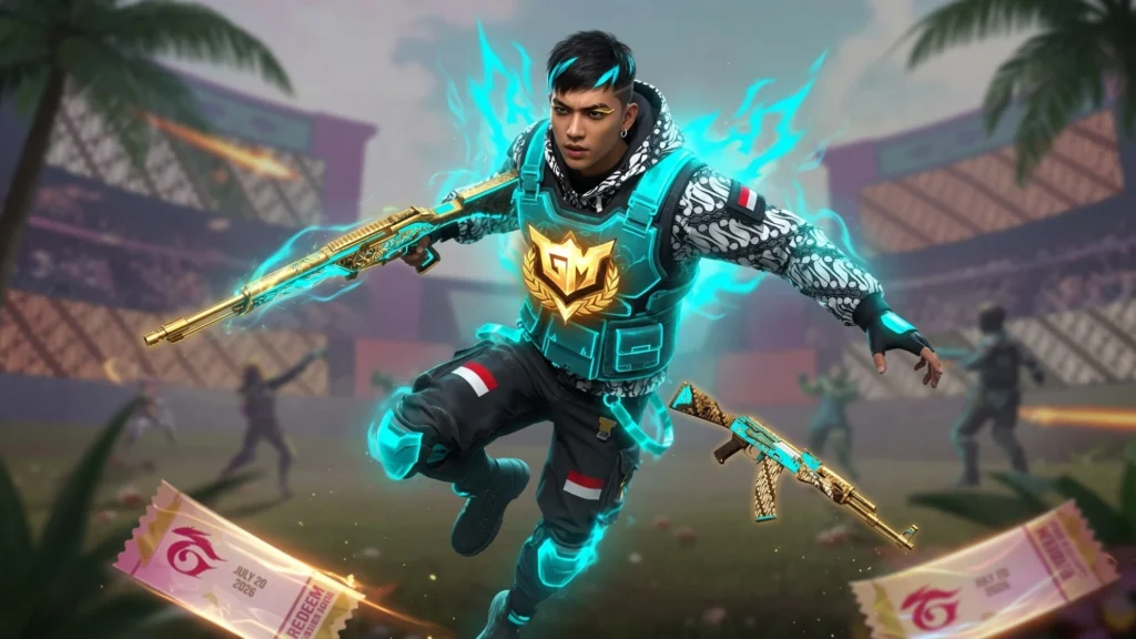 Urutan langkah di laman reward resmi Garena