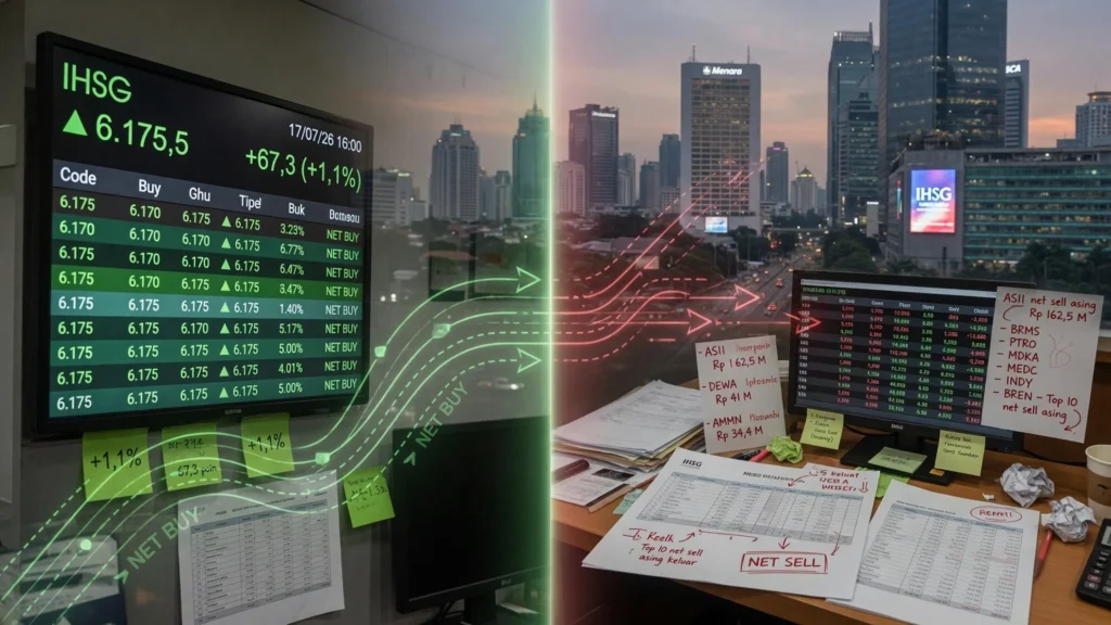 Rincian Sepuluh Emiten dengan Tekanan Net Sell Terbesar
