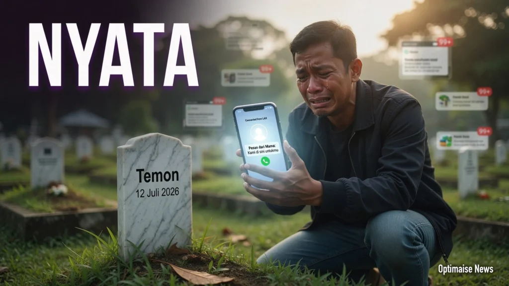 Abdel Achrian Ziarah Makam Temon, Candaan Melayat Jadi Nyata