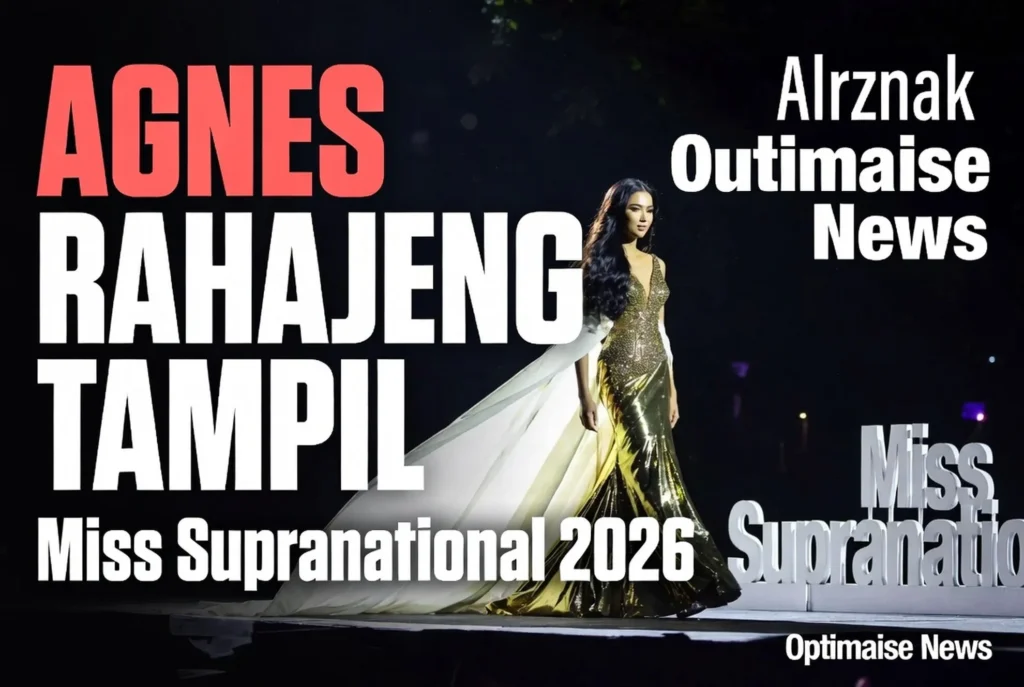 Agnes Rahajeng Tampil Memukau dengan Gaun Emas Hiantjen di Miss