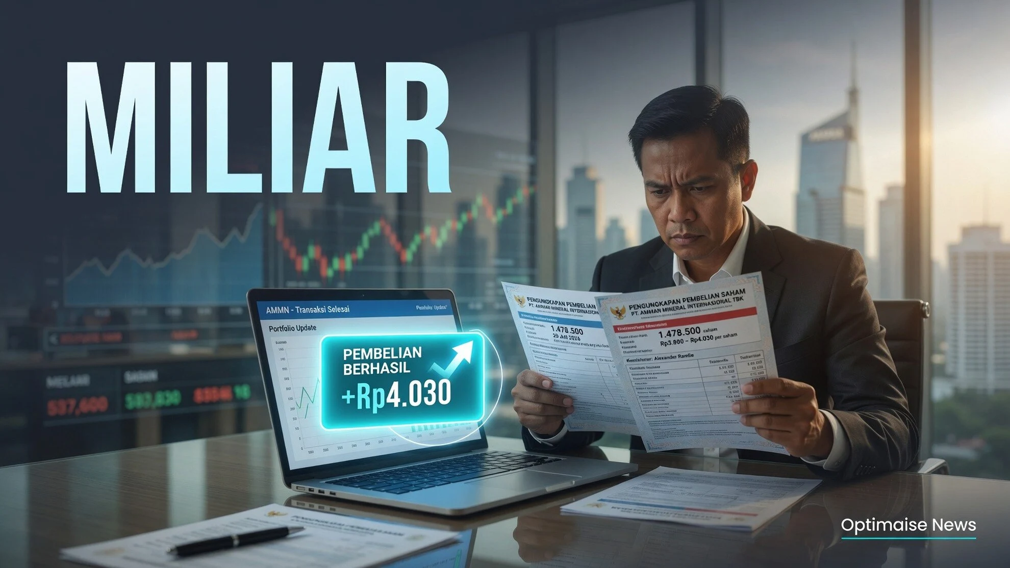 Alexander Ramlie Serok 1,47 Juta Saham AMMN Rp5,88 Miliar