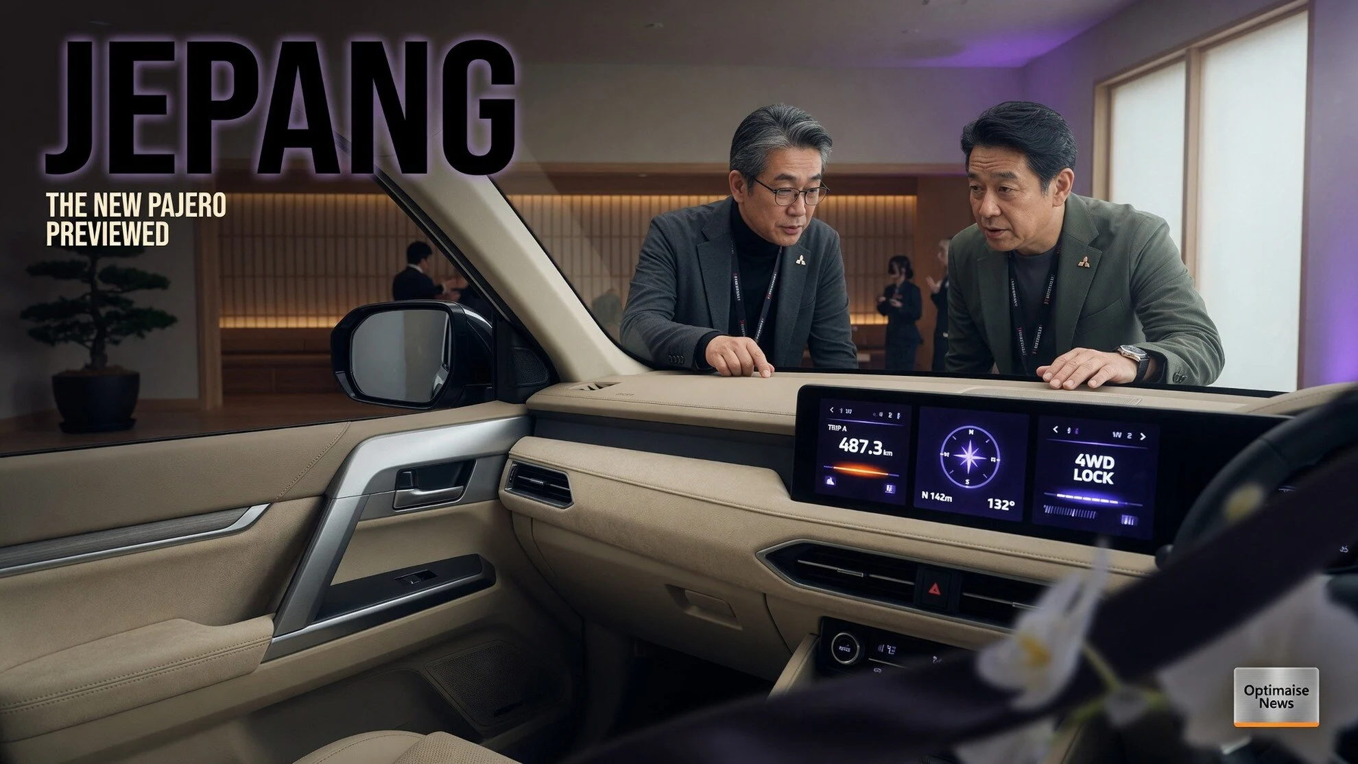 All-New Pajero Pamer Multi Meter 3 Layar di Pratinjau Jepang