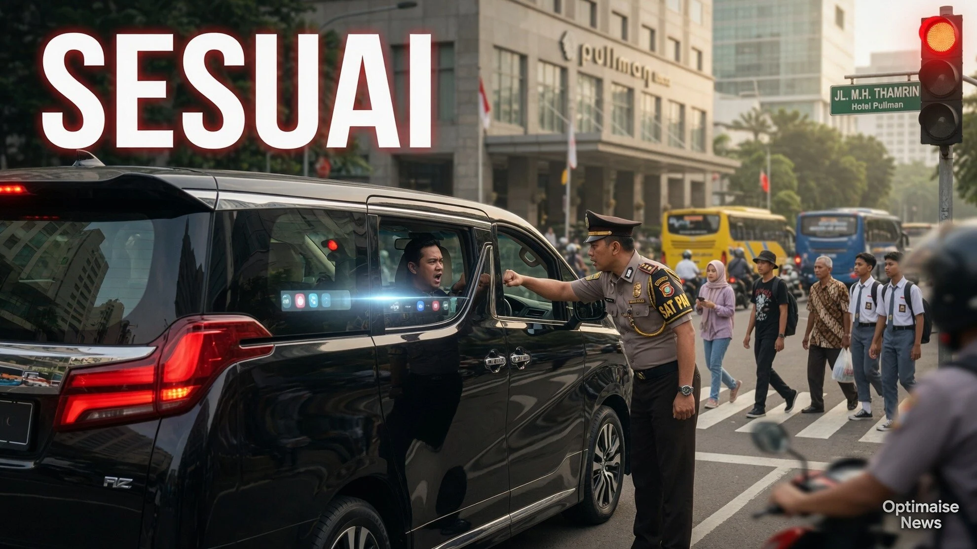 Alphard Tembus Pelican Crossing HI, Nopol Diduga Tak Sesuai