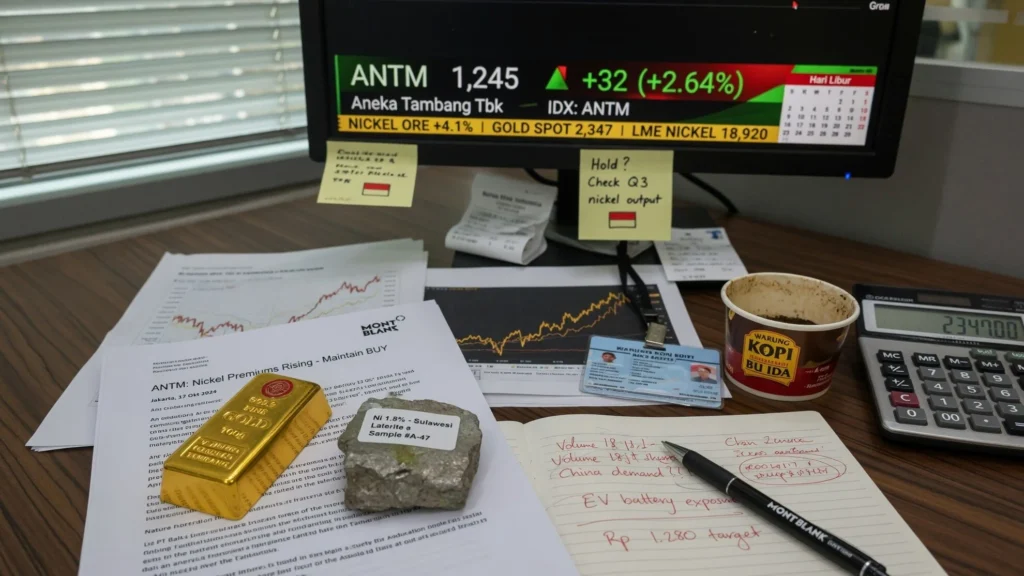 Antam (ANTM) punya target harga baru Rp 4.100