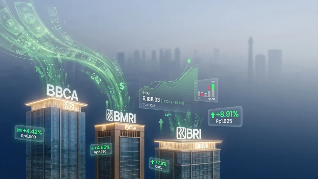 Empat bank jumbo sumbang lebih 50 poin ke indeks