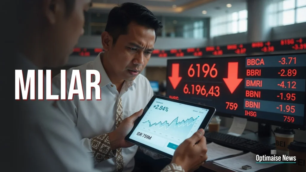 Asing Jual Bersih Rp759 Miliar, IHSG Anjlok 1,88% ke Rp759 Miliar