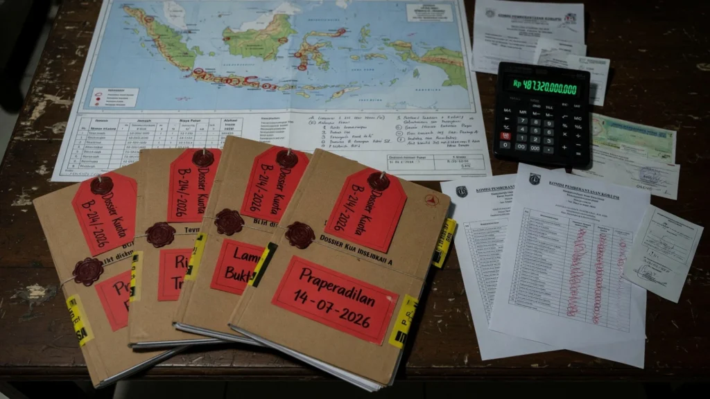 Empat tersangka dan proses menuju pelimpahan berkas