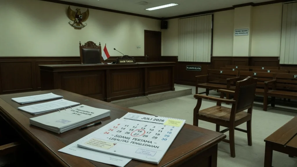 Registrasi perkara serta jadwal sidang di PN Jaksel
