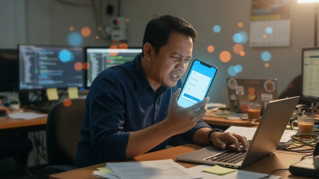 Temuan Formulir Digital saat Link Diklik