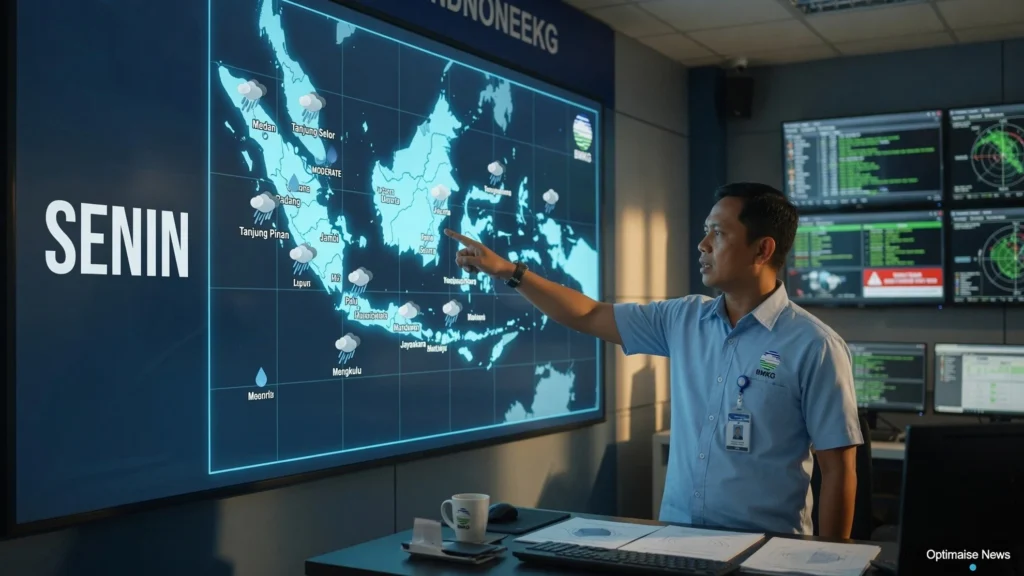 BMKG: 2 Kota Hujan Sedang, 16 Lainnya Ringan Senin