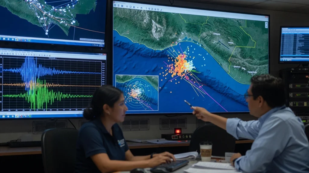 Gempa dangkal subduksi dengan mekanisme thrust fault