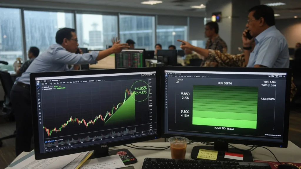 Volume tinggi dan antrean beli masih tebal