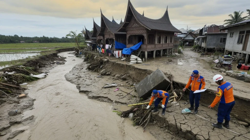 Sebaran dampak di Nagari Sungai Batang dan Jorong Labuah