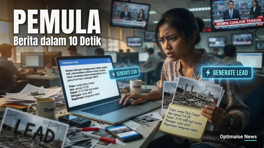 Berita dalam 10 Detik lewat Piramida Terbalik Pemula