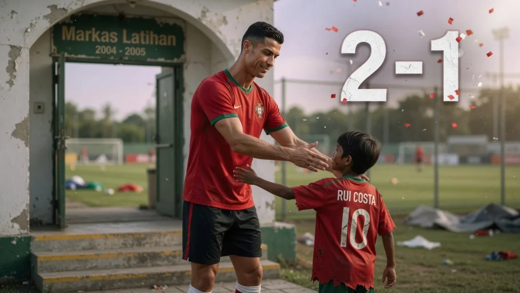 Ronaldo Menunggu di Depan Pintu Markas Latihan