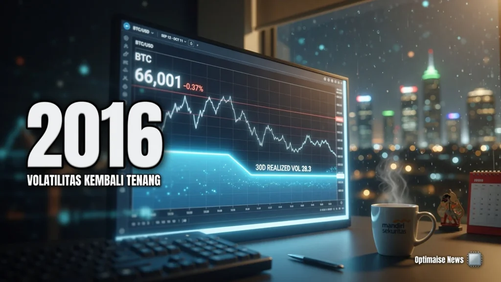 Bitcoin di Zona Tenang 8% Sejak 2016