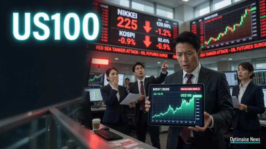 Brent Tembus US$100 Usai Serangan Tanker, Bursa Asia Melemah US$100