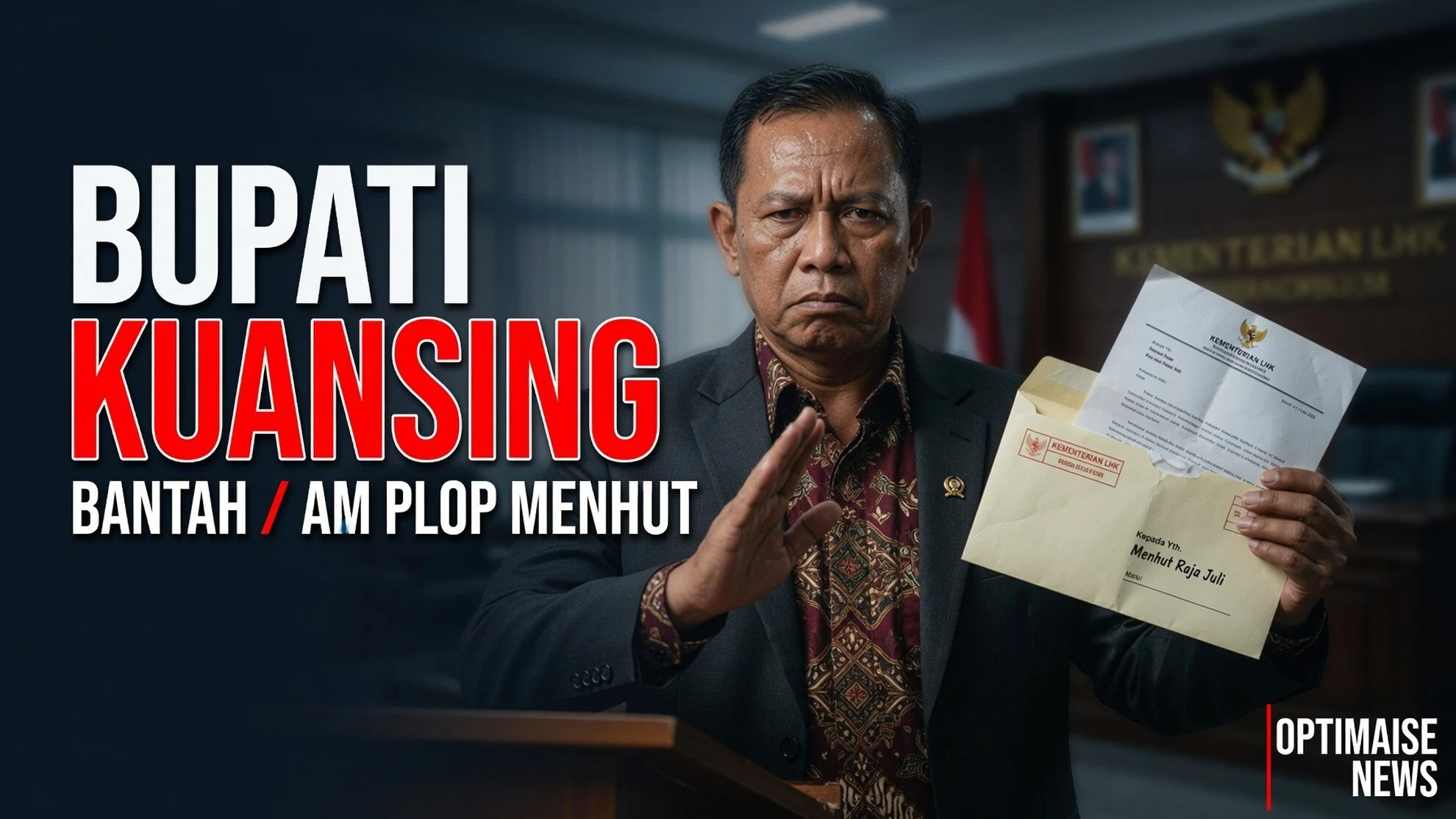 Bupati Kuansing Bantah Kasih Amplop Menhut Raja Juli
