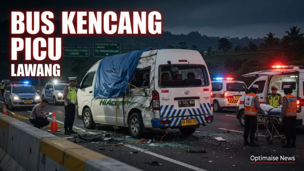 Bus Kencang Picu HiAce Tabrak Truk di Tol Lawang, 3 Tewas