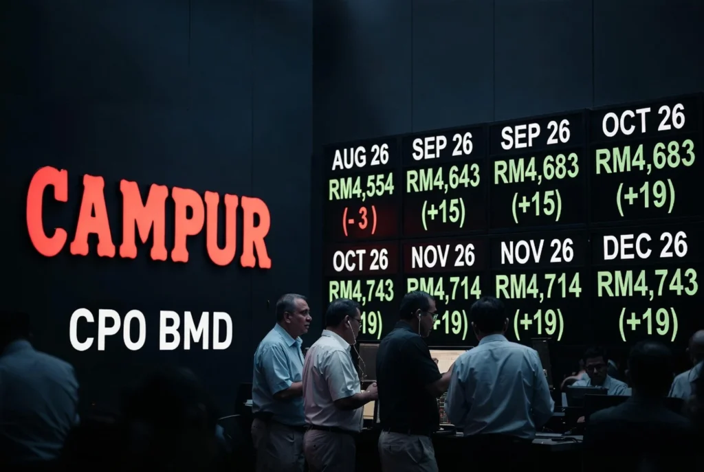 CPO BMD Campur 30 Juli: September-Januari Naik Hingga 19 Ringgit