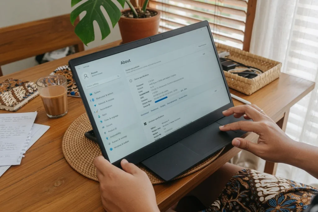 Cara melihat spesifikasi laptop di Windows