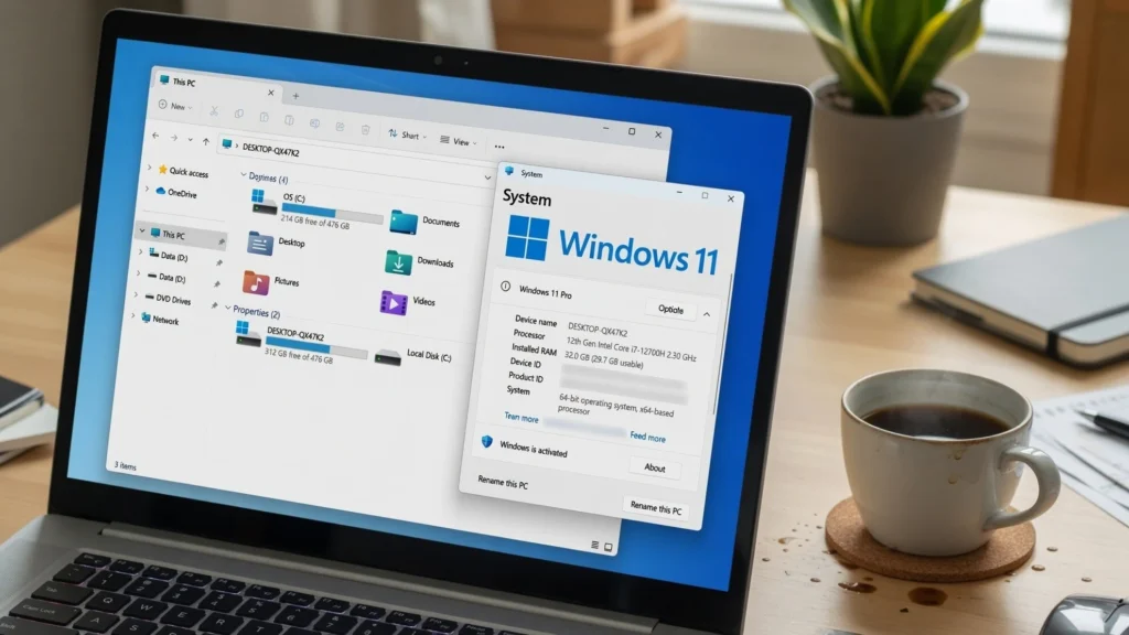 System Information, Command Prompt, dan DxDiag untuk data lebih lengkap