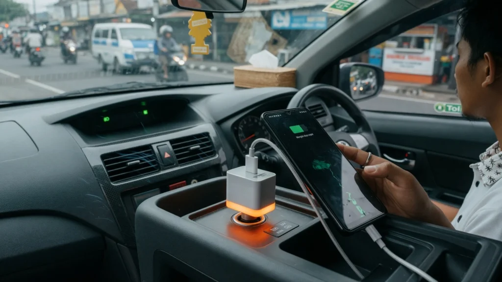 Daya Charger vs AC dan Lampu Sein