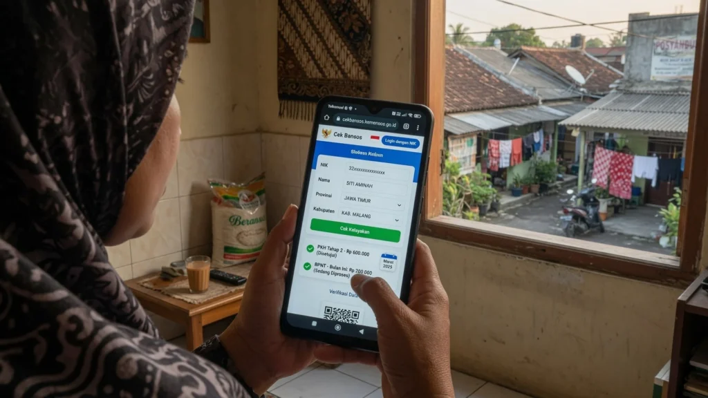 Cek lewat aplikasi Cek Bansos di ponsel