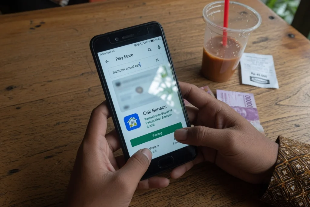 Cek bansos kemensos go id lewat peramban HP