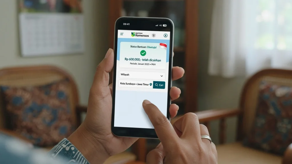 Unduh aplikasi Cek Bansos di Play Store dan App Store