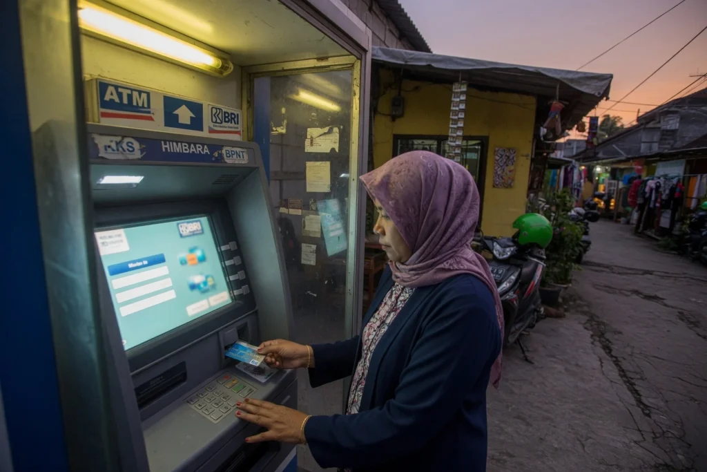 Cek lewat aplikasi Cek Bansos di Play Store atau App Store