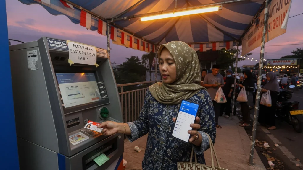 Cek bansos lewat aplikasi di ponsel