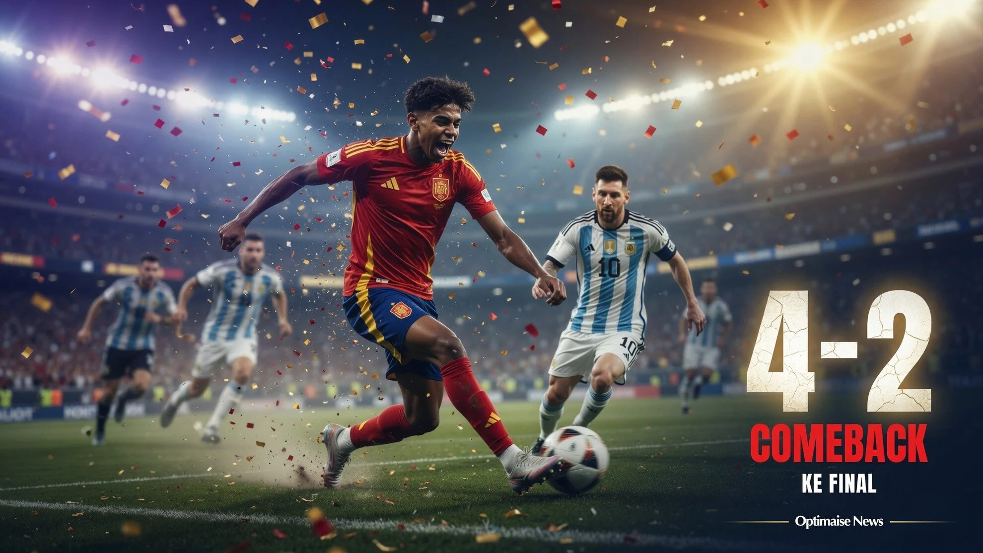 Cek prediksi spanyol vs argentina: 4-0 Eks Bek Final MetLife