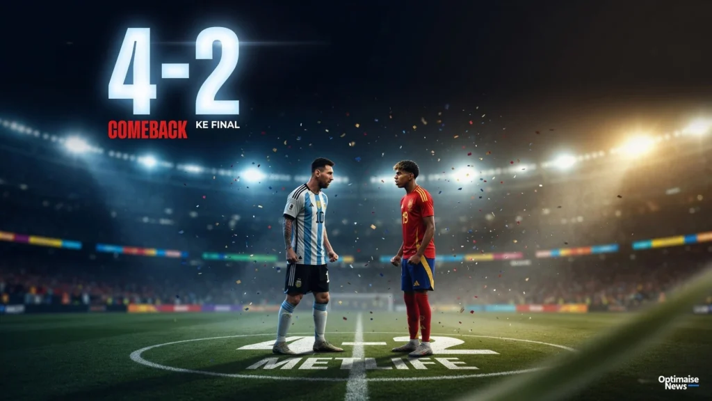 Cek prediksi spanyol vs argentina Formasi 4-2-3-1 di MetLife
