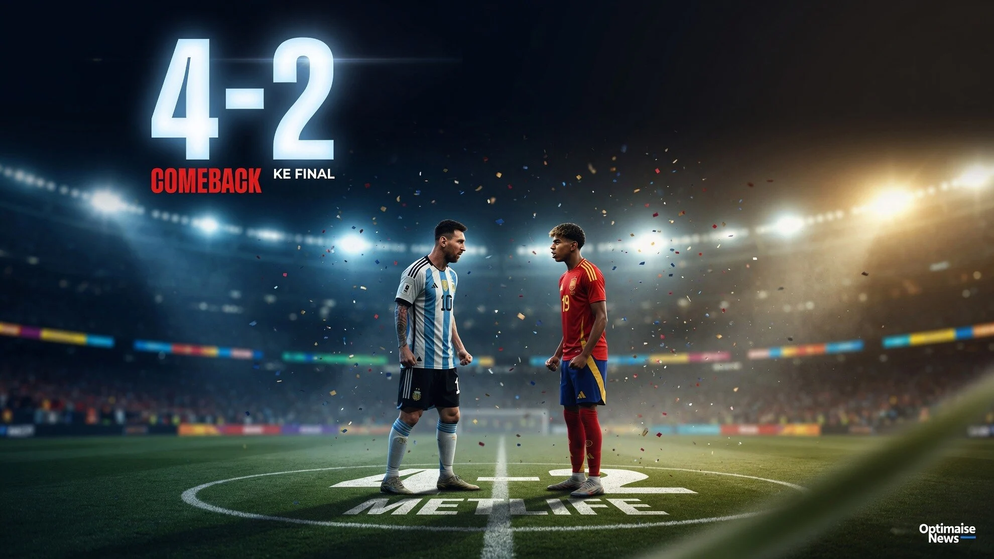 Cek prediksi spanyol vs argentina Formasi 4-2-3-1 di MetLife