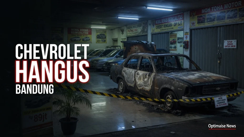 Chevrolet Hangus di Showroom Tutup Regol Bandung