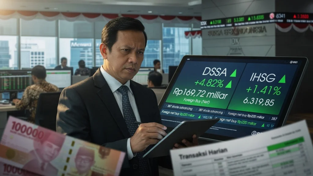 Aliran Dana Asing Sesi Siang: DSSA hingga BBCA