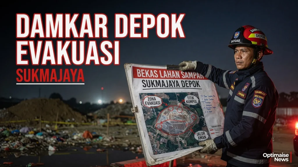Damkar Depok Evakuasi 2 Orang dari Api di Sukmajaya
